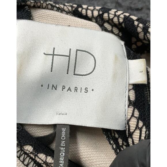 HD in Paris Anthropologie Black Lace Overlay Dress 6 Wedding Guest Holiday NYE - Picture 5 of 10